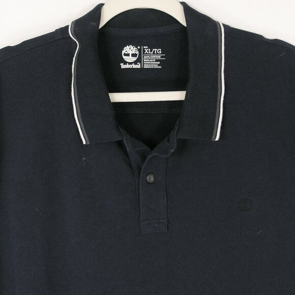 Timberland Polo Shirt XL Black Regular Fit - Picture 2 of 3